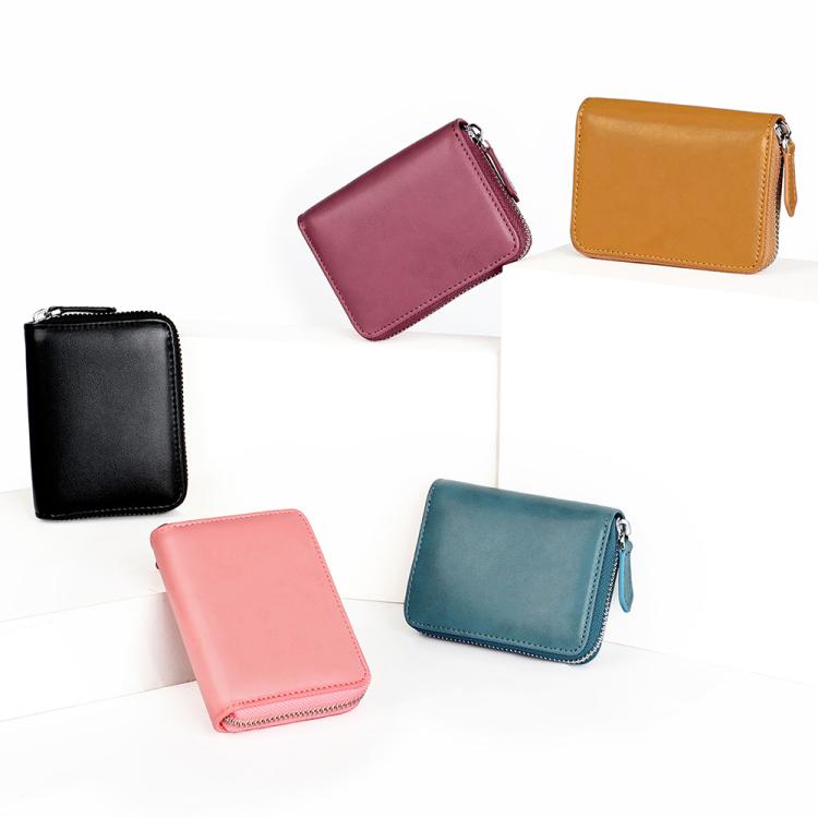 Borsa portaoggetti con cerniera in vera pelle KB228 RFID
