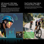 Occhiali sportivi intelligenti da ciclismo W640 da 8 MP con intelligenza artificiale, stabilizzazione dell'immagine a sei assi, Wi-Fi, controllo touch, riduzione del rumore con doppio microfono, traduzione tramite IA.