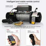 Verricello elettrico per auto a doppio uso con telecomando wireless a funzionamento manuale, 12V 3000 Lbs, 12V 3500 Lbs, 12V 4000 Lbs, 12V 4500 Lbs, 24V 3000 Lbs, 24V 3500 Lbs, 24V 4000 Lbs, 24V 4500 Lbs