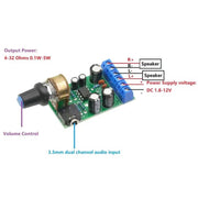 Modulo amplificatore stereo a doppio canale 2.0 TDA2822M Mini DC2-12V, 2.0 Dual-Channel