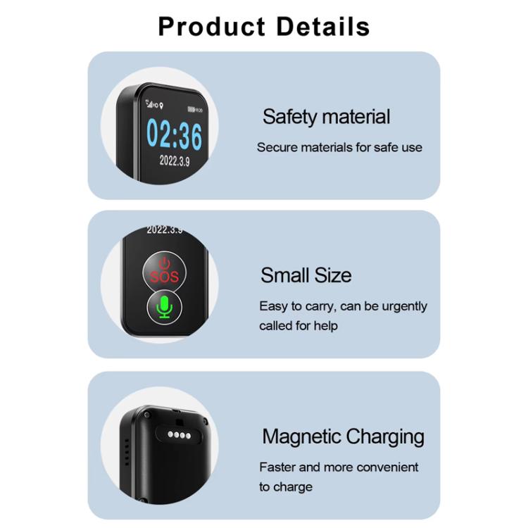 FA81 Localizzatore GPS 4G con display TFT da 1 pollice, dispositivo anti-smarrimento per anziani e bambini, Asia / EU / Africa Version, American Version
