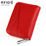 Portafoglio portamonete/carte in vera pelle con cerniera KB20 RFID