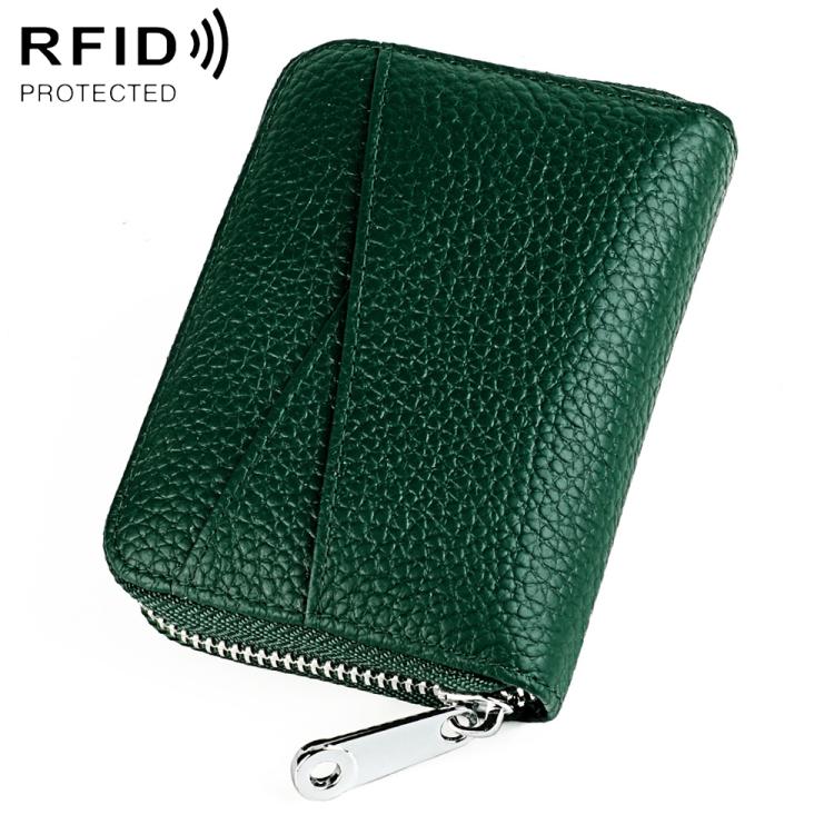 Portafoglio portamonete/carte in vera pelle con cerniera KB20 RFID