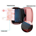 Portafoglio portamonete/carte in vera pelle con cerniera KB20 RFID