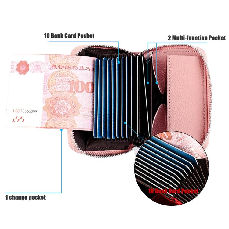 Portafoglio portamonete/carte in vera pelle con cerniera KB20 RFID