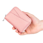 Portafoglio portamonete/carte in vera pelle con cerniera KB20 RFID
