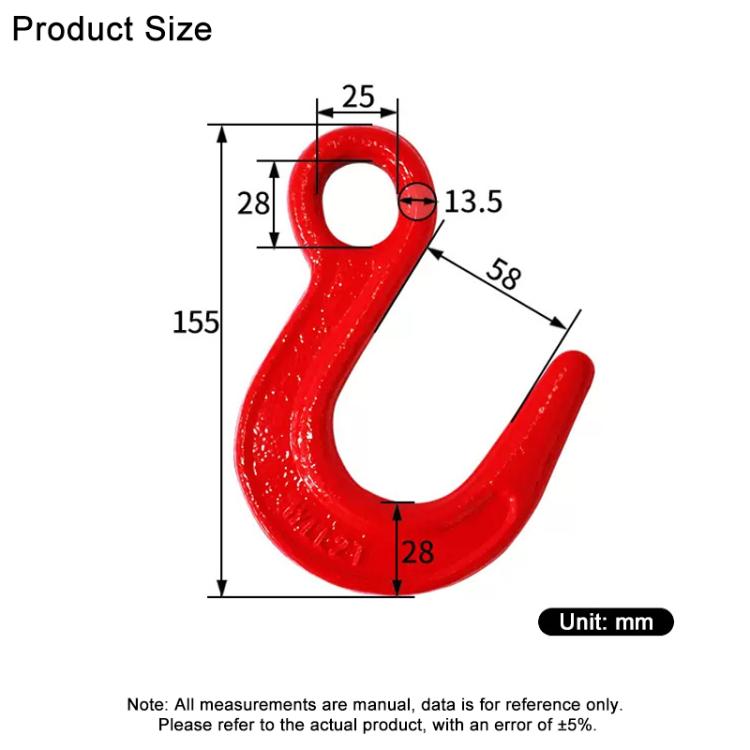 Gancio a forcella in acciaio legato per imbracatura di sollevamento, 2T Load Large Opening Lifting Hook, 3.2T Load Large Opening Lifting Hook, 3.8T Load Large Opening Lifting Hook, 5.4T Load Large Opening Lifting Hook, 8T Load Large Opening Lifting Hoo...