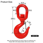 Gancio a forcella in acciaio legato per imbracatura di sollevamento, 5T Load Swivel Hook, 7T Load Swivel Hook, 11T Load Swivel Hook, 15T Load Swivel Hook, 1.12T Load Ram Horn Hook, 2T Load Ram Horn Hook, 3.2T Load Ram Horn Hook, 5.3T Load Ram Horn Hook...