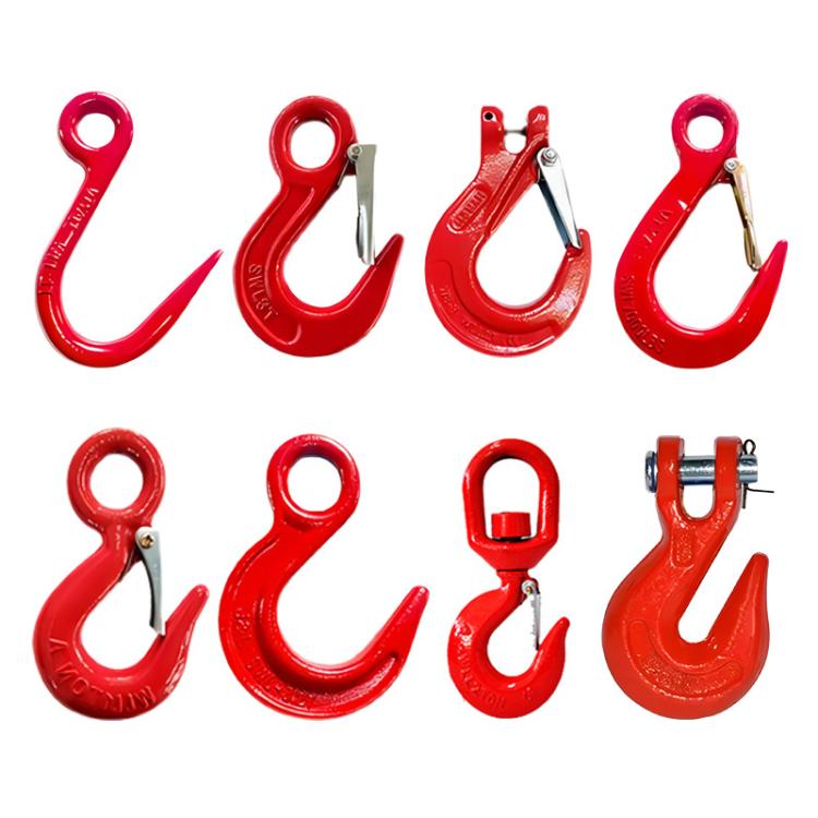 Gancio a forcella in acciaio legato per imbracatura di sollevamento, 5T Load Swivel Hook, 7T Load Swivel Hook, 11T Load Swivel Hook, 15T Load Swivel Hook, 1.12T Load Ram Horn Hook, 2T Load Ram Horn Hook, 3.2T Load Ram Horn Hook, 5.3T Load Ram Horn Hook...