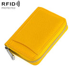 Portafoglio con cerniera in vera pelle antifurto RFID KB301