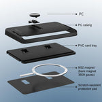 Porta carte magnetico a spinta laterale XDcase per iPhone/Galaxy e altri dispositivi
