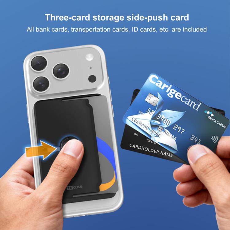 Porta carte magnetico a spinta laterale XDcase per iPhone/Galaxy e altri dispositivi