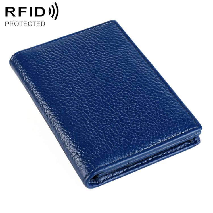Borsa porta biglietti da visita KB150 in vera pelle con protezione RFID antifurto.