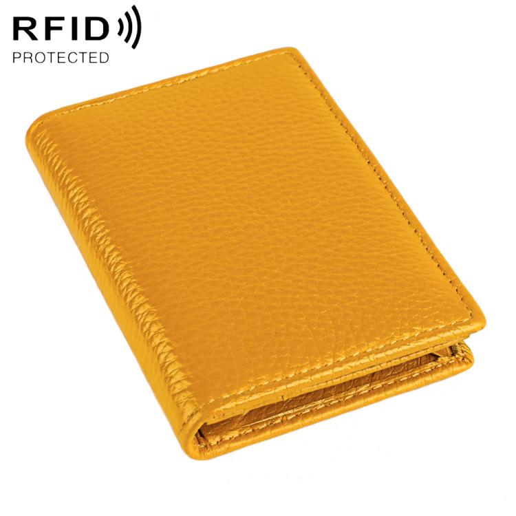 Borsa porta biglietti da visita KB150 in vera pelle con protezione RFID antifurto.
