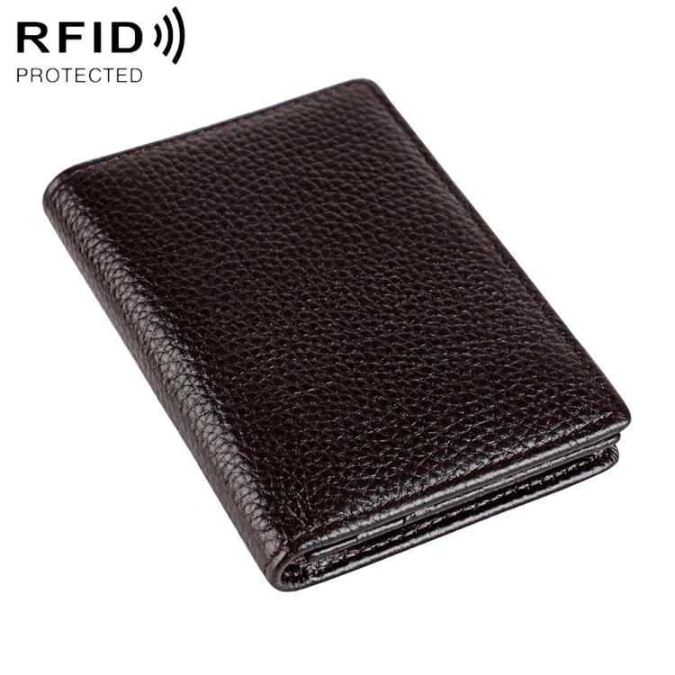 Borsa porta biglietti da visita KB150 in vera pelle con protezione RFID antifurto.