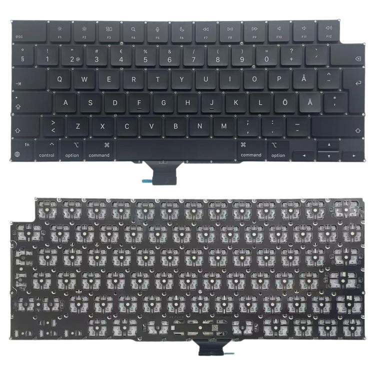 Versione UK Big Enter Tastiera svedese, For MacBook Pro 16.2 A3186, For MacBook Pro 16.2 A3403, For MacBook Pro 14.2 A3401, For MacBook Pro 14.2 A3185