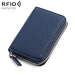 Portamonete antifurto RFID KB28 in vera pelle con cerniera