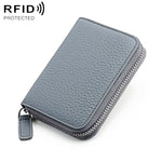 Portamonete antifurto RFID KB28 in vera pelle con cerniera
