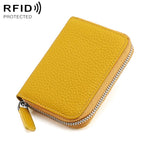 Portamonete antifurto RFID KB28 in vera pelle con cerniera
