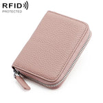 Portamonete antifurto RFID KB28 in vera pelle con cerniera