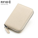 Portamonete antifurto RFID KB28 in vera pelle con cerniera