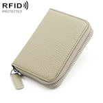 Portamonete antifurto RFID KB28 in vera pelle con cerniera