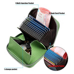 Portamonete antifurto RFID KB28 in vera pelle con cerniera