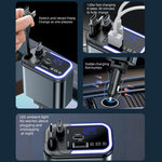 Lettore MP3 Bluetooth per auto F9 con caricatore rapido e cavo retrattile, F9 with Retractable Cable