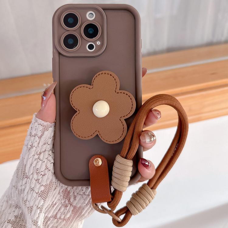 Custodia per telefono in TPU con supporto floreale e cordino con fibbia in PU., For iPhone 12 Pro, For iPhone 11 Pro Max, For iPhone 11, For iPhone 11 Pro