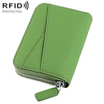 Portafoglio porta carte KB23 in vera pelle con cerniera e scomparto multiplo a fisarmonica con tecnologia RFID.