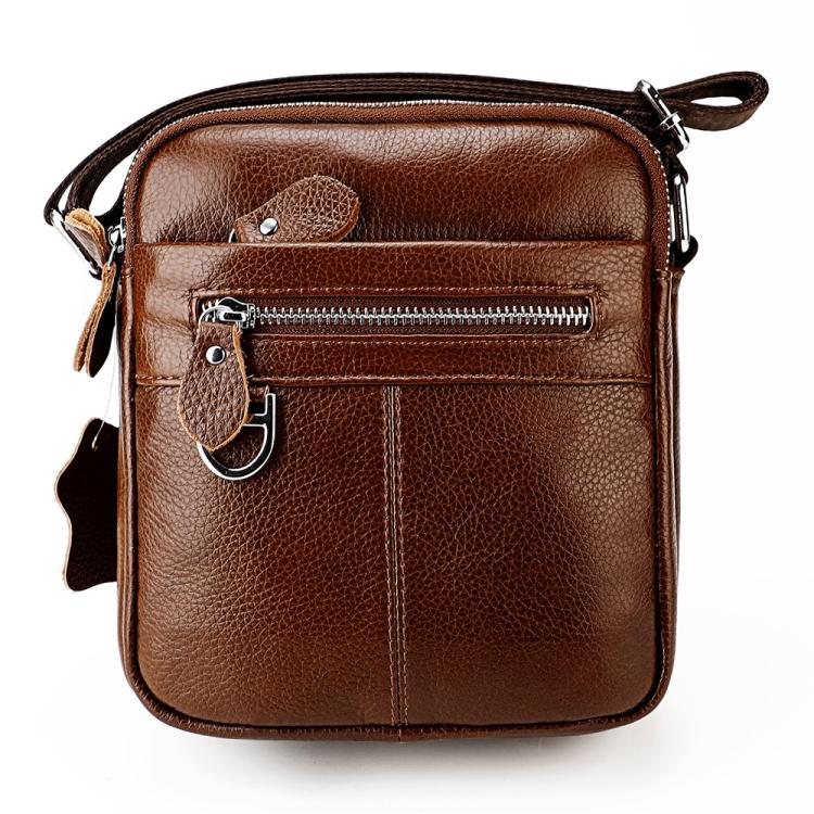 Borsa a tracolla da uomo casual in vera pelle