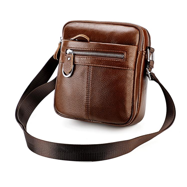 Borsa a tracolla da uomo casual in vera pelle