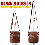 Borsa a tracolla da uomo casual in vera pelle