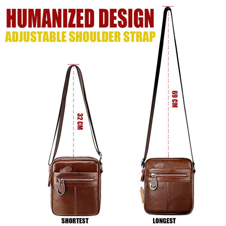 Borsa a tracolla da uomo casual in vera pelle