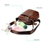 Borsa a tracolla da uomo casual in vera pelle