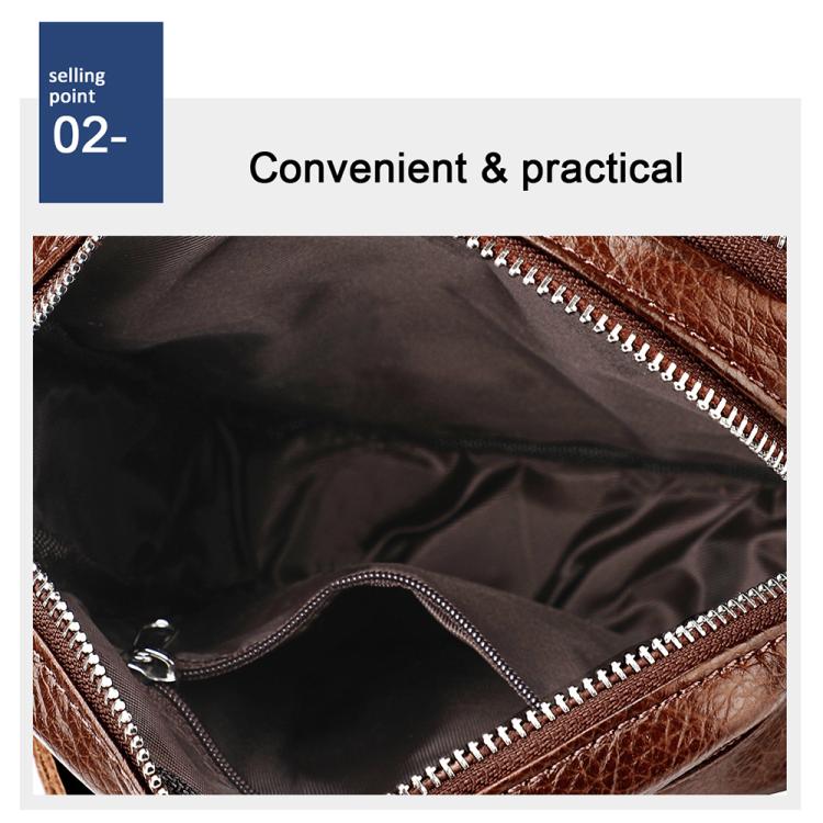 Borsa a tracolla da uomo casual in vera pelle