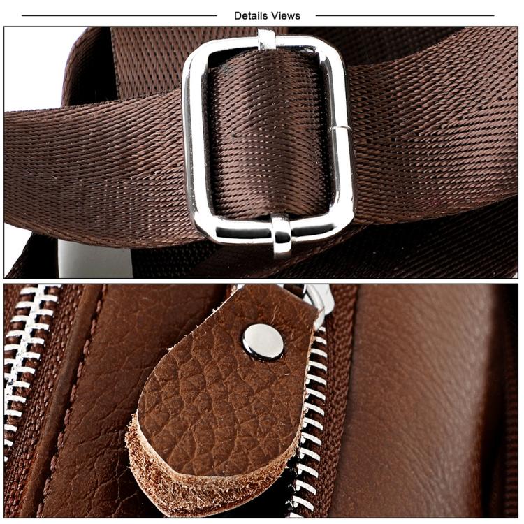 Borsa a tracolla da uomo casual in vera pelle