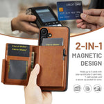 Fierre Shann Oil Wax Vegan Leather Magnetic Card Holder Retro Phone Case, For Galaxy S26+ 5G, For Galaxy S26 Ultra 5G, For Galaxy S26 5G, For Galaxy S25 FE 5G