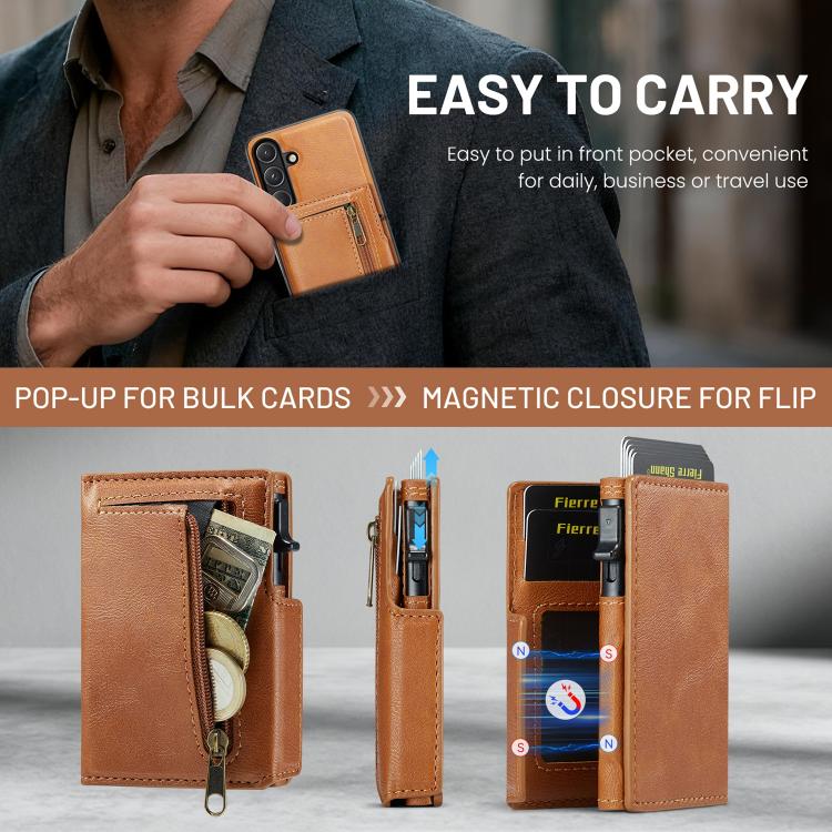 Fierre Shann Oil Wax Vegan Leather Magnetic Card Holder Retro Phone Case, For Galaxy S26+ 5G, For Galaxy S26 Ultra 5G, For Galaxy S26 5G, For Galaxy S25 FE 5G