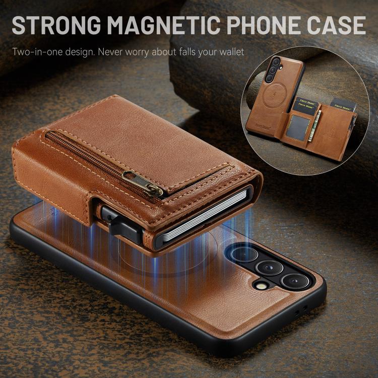 Fierre Shann Oil Wax Vegan Leather Magnetic Card Holder Retro Phone Case, For Galaxy S26+ 5G, For Galaxy S26 Ultra 5G, For Galaxy S26 5G, For Galaxy S25 FE 5G