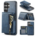 Fierre Shann Oil Wax Vegan Leather Magnetic Card Holder Retro Phone Case, For Galaxy S26+ 5G, For Galaxy S26 Ultra 5G, For Galaxy S26 5G, For Galaxy S25 FE 5G