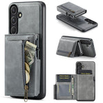Fierre Shann Oil Wax Vegan Leather Magnetic Card Holder Retro Phone Case, For Galaxy S26+ 5G, For Galaxy S26 Ultra 5G, For Galaxy S26 5G, For Galaxy S25 FE 5G