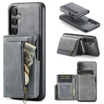 Fierre Shann Oil Wax Vegan Leather Magnetic Card Holder Retro Phone Case, For Galaxy S26+ 5G, For Galaxy S26 Ultra 5G, For Galaxy S26 5G, For Galaxy S25 FE 5G