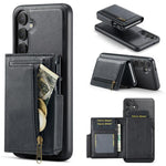 Fierre Shann Oil Wax Vegan Leather Magnetic Card Holder Retro Phone Case, For Galaxy S26+ 5G, For Galaxy S26 Ultra 5G, For Galaxy S26 5G, For Galaxy S25 FE 5G