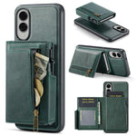 Fierre Shann Oil Wax Vegan Leather Magnetic Card Holder Retro Phone Case, For Galaxy S25 Edge 5G, For Galaxy S25 5G, For Galaxy S25+ 5G, For Galaxy S25 Ultra 5G