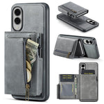 Fierre Shann Oil Wax Vegan Leather Magnetic Card Holder Retro Phone Case, For Galaxy S25 Edge 5G, For Galaxy S25 5G, For Galaxy S25+ 5G, For Galaxy S25 Ultra 5G