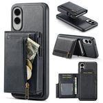 Fierre Shann Oil Wax Vegan Leather Magnetic Card Holder Retro Phone Case, For Galaxy S25 Edge 5G, For Galaxy S25 5G, For Galaxy S25+ 5G, For Galaxy S25 Ultra 5G