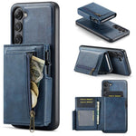Fierre Shann Oil Wax Vegan Leather Magnetic Card Holder Retro Phone Case, For Galaxy S23 FE 5G, For Galaxy S23 Ultra 5G, For Galaxy S23+ 5G, For Galaxy S23 5G