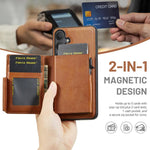 Fierre Shann Oil Wax Vegan Leather Magnetic Card Holder Retro Phone Case, For Galaxy S23 FE 5G, For Galaxy S23 Ultra 5G, For Galaxy S23+ 5G, For Galaxy S23 5G