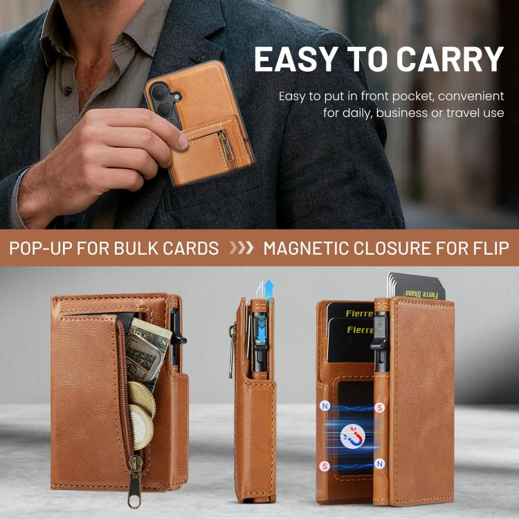 Fierre Shann Oil Wax Vegan Leather Magnetic Card Holder Retro Phone Case, For Galaxy S23 FE 5G, For Galaxy S23 Ultra 5G, For Galaxy S23+ 5G, For Galaxy S23 5G